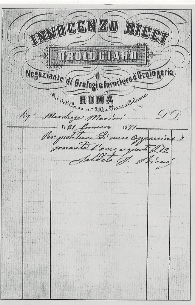 Documentazione storica bottega Ricci