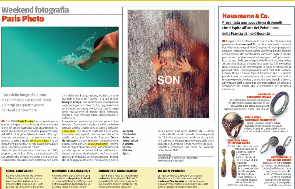 La pagina di Roma Art Magazine con l'articolo sui gioielli Hausmann & Co. 