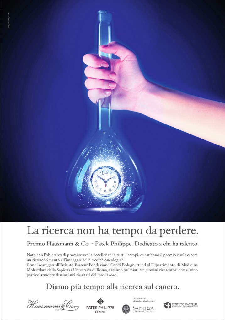 Premio Hausmann & Co. Patek Philippe 2014 per la ricerca oncologica in collaborazione con Istituto Pasteur Università La sapienza di Roma Fondazione Cenci Bolognetti Dipartimento Medicina Molecolare