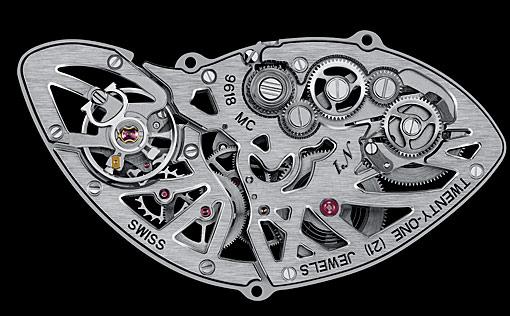 Il calibro squelette 9618 MC del Cartier Crash