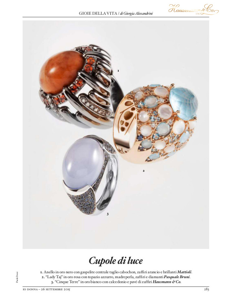 La collezione Cinque Terre sul redazionale di IoDonna del 26 settembre 2015