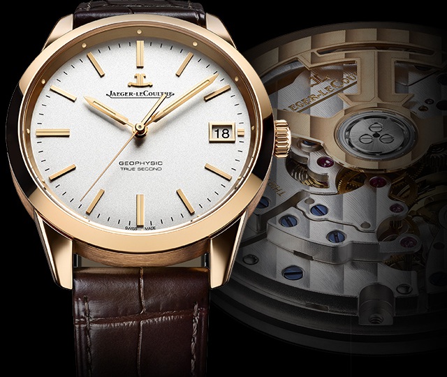 La versione in oro del Geophysic True Second, con il dettaglio del movimento