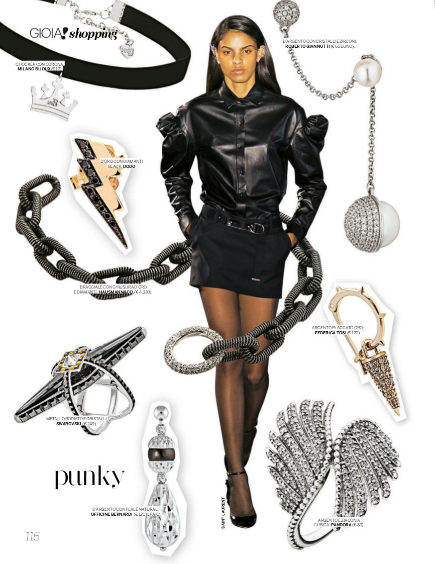 Il bracciale Ouverture di Hausmann & Co. al centro della pagina dedicata ai gioielli