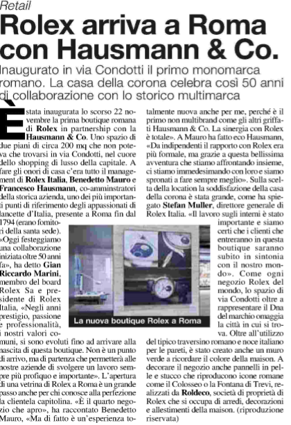 Rolex boutique opening hits the headlines