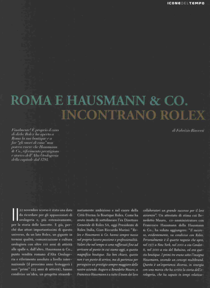 The new Rolex boutique in Rome