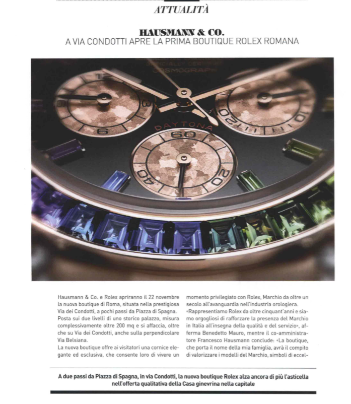 The new Rolex boutique in Rome