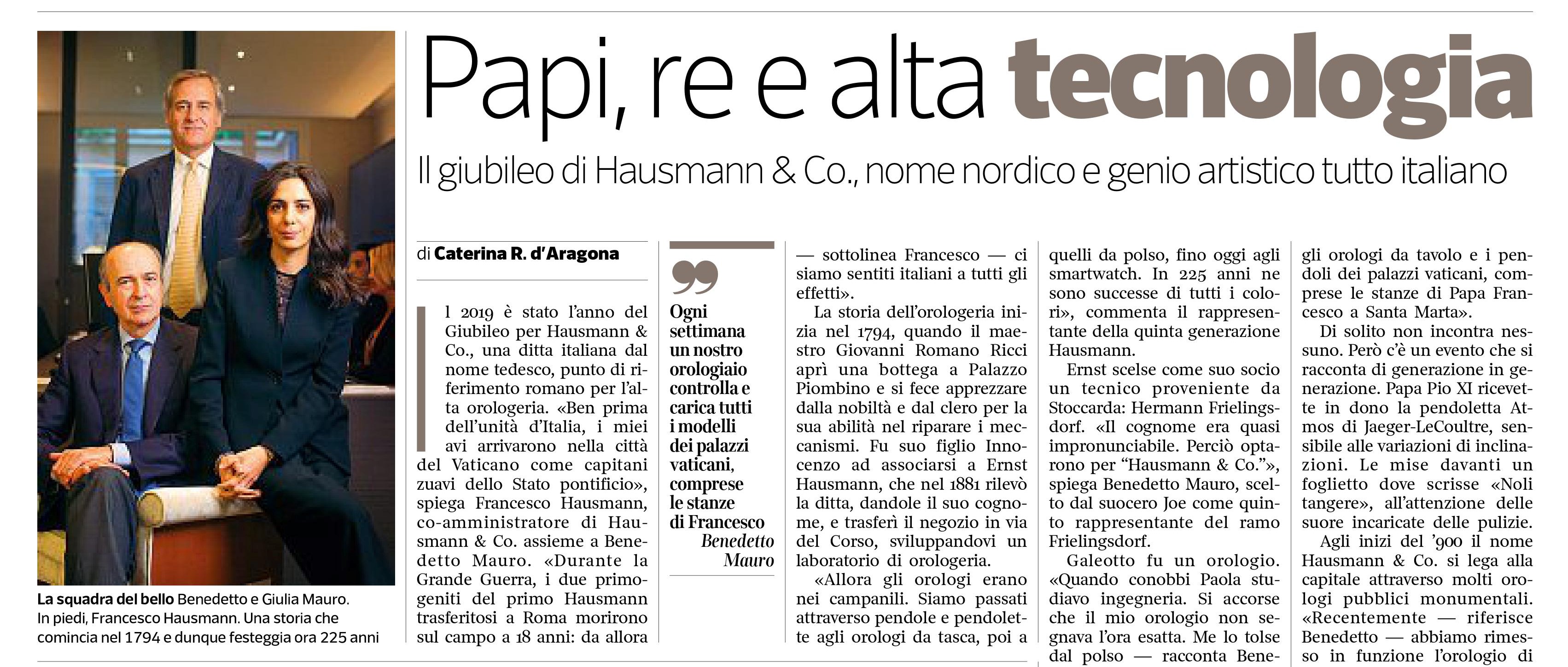 225 years of Hausmann & Co.: a word from the protagonists