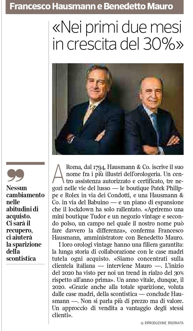 La stampa parla di Hausmann & Co.: le uscite del mese