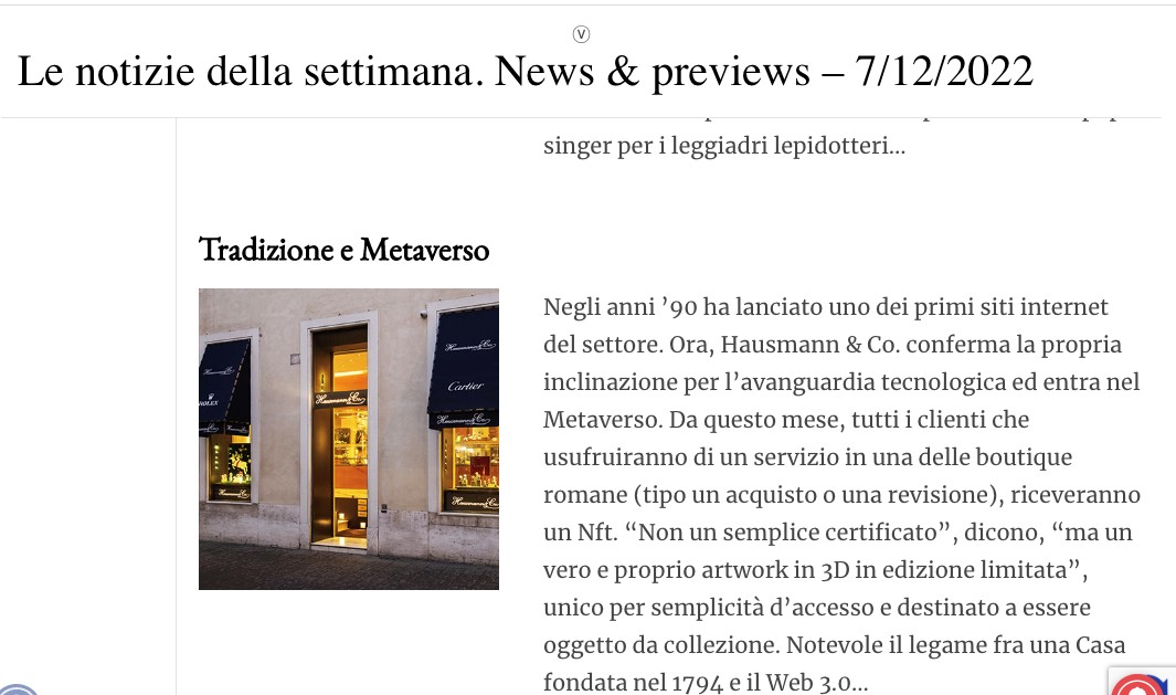 Hausmann & Co. is the first fine watch retailer to join Web 3.0