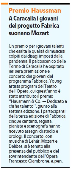 The Hausmann & Co. Award starred in the June Press release