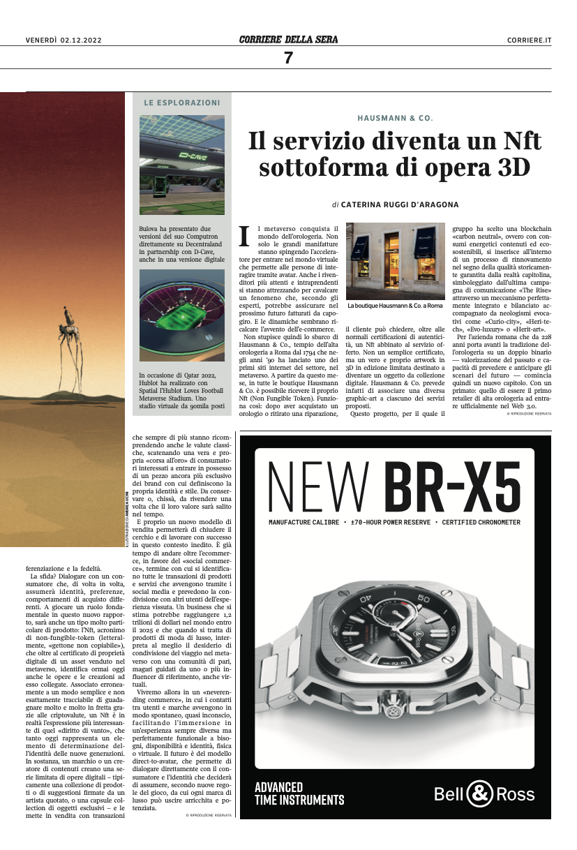 Hausmann & Co. is the first fine watch retailer to join Web 3.0