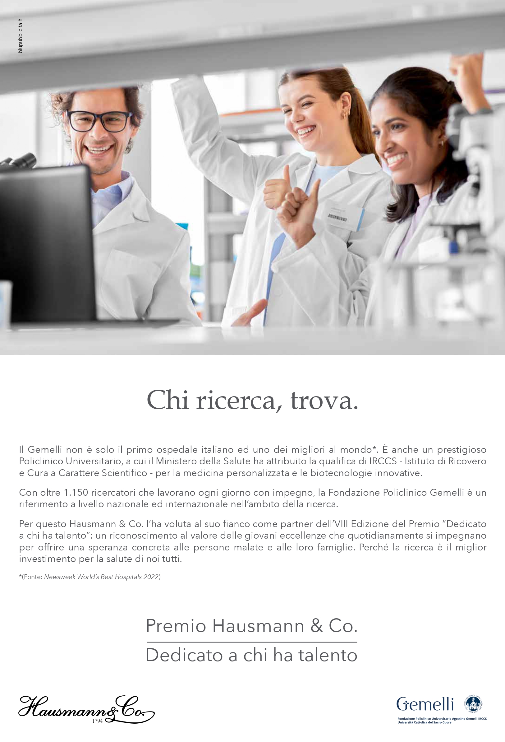 VIII PREMIO HAUSMANN & CO. "DEDICATO A CHI HA TALENTO”