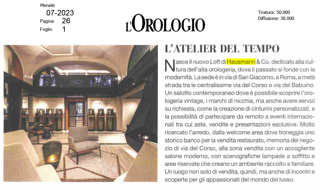 LOFT cattura l&rsquo;attenzione della stampa