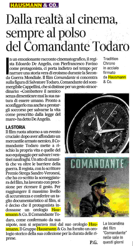 Comandante: Hausmann & Co. dalla realt&agrave; al cinema