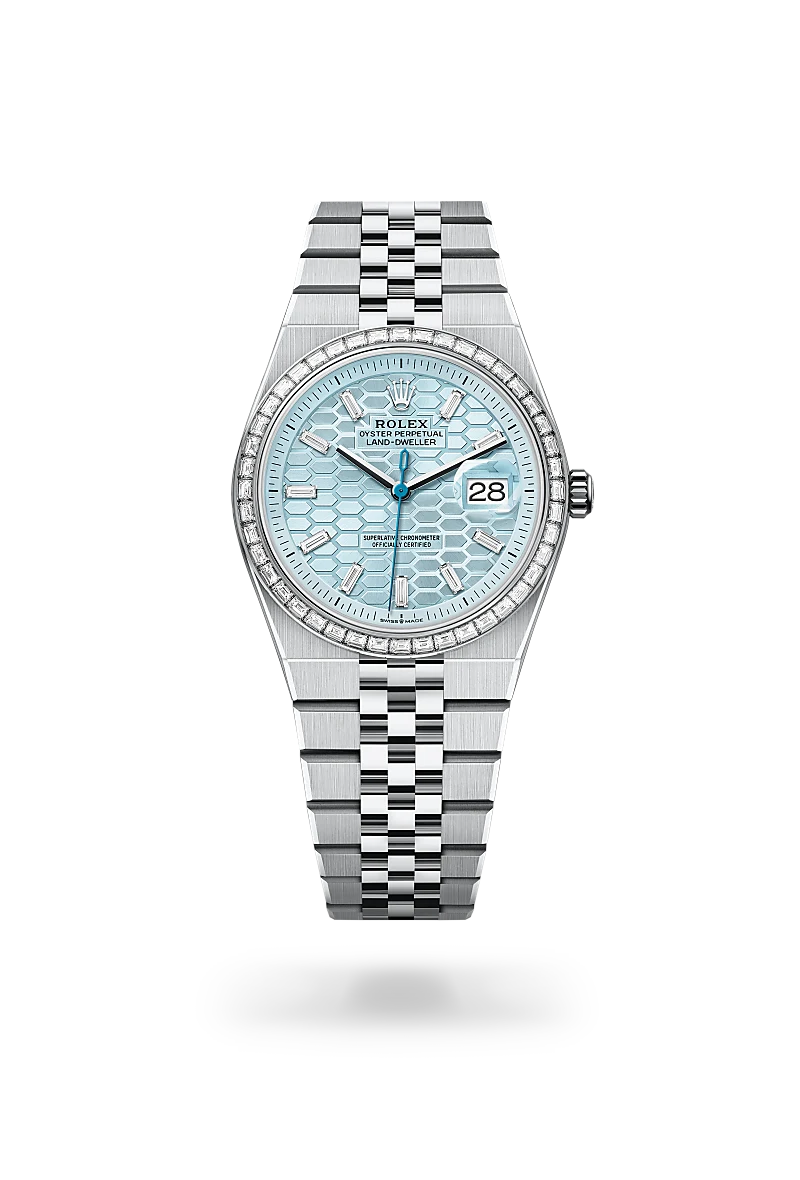 Rolex 
Land-Dweller 36
Oyster, 36 mm, platinum and diamonds
M127286TBR-0001