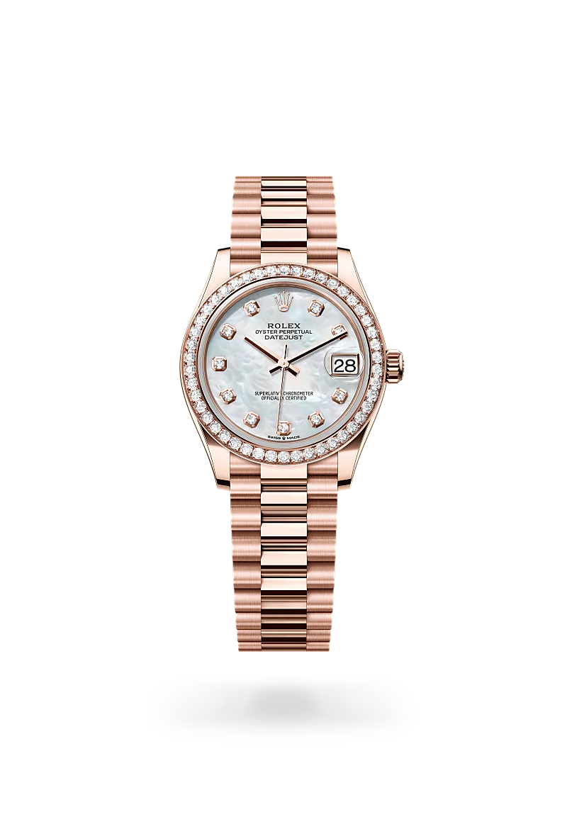 Rolex 
Datejust 31
Oyster, 31 mm, Everose gold and diamonds
M278285RBR-0005