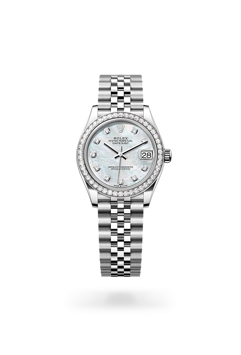 Rolex 
Datejust 31
Oyster, 31 mm, Oystersteel, white gold and diamonds
M278384RBR-0008