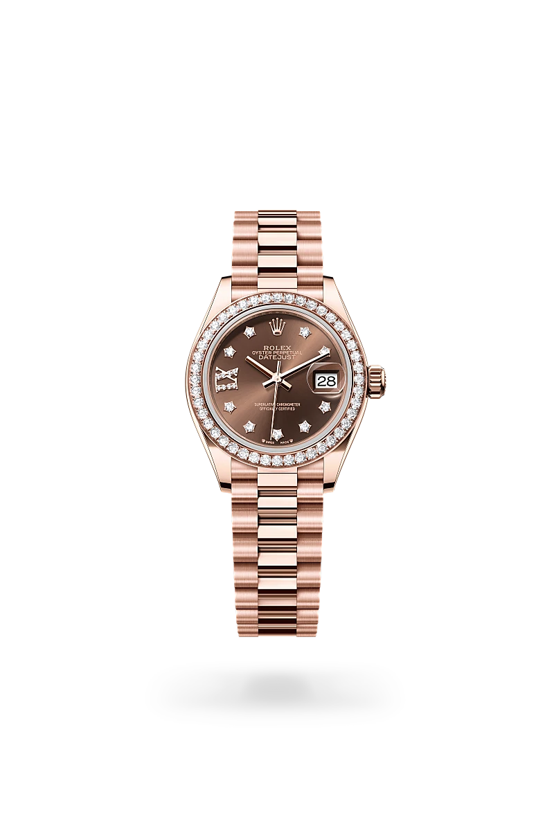 Rolex 
Lady-Datejust
Oyster, 28 mm, Everose gold and diamonds
M279135RBR-0001